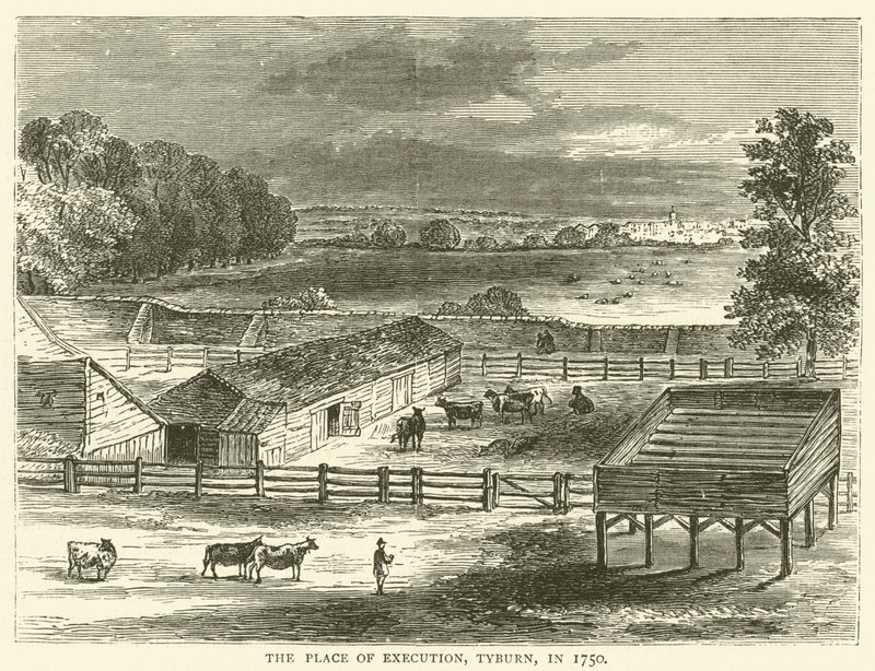 1750年，蒂伯恩死刑地点 作者 英语学校