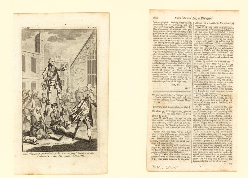 1772年5月9日，总理将他们的面包和鱼类分发给他葡萄园的劳工 作者 英语学校