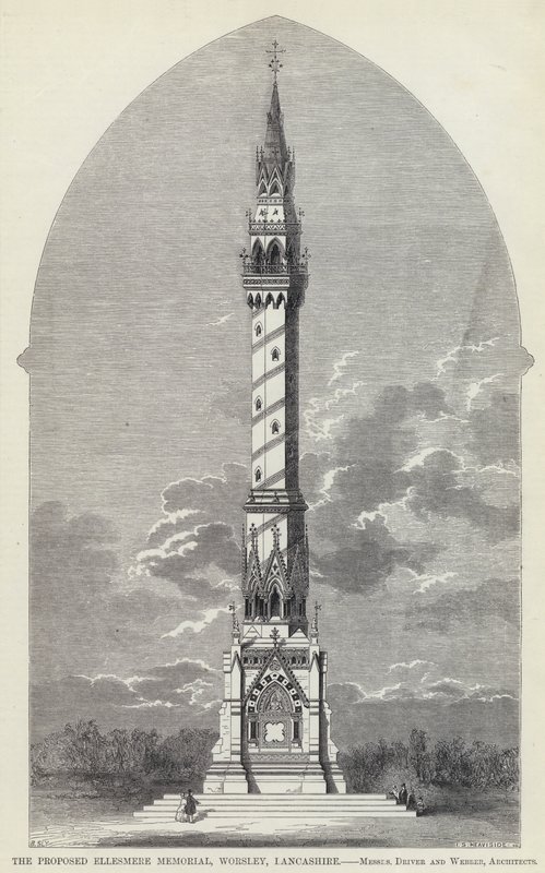 The Proposed Ellesmere Memorial, Worsley, Lancashire (engraving) 作者 英语学校