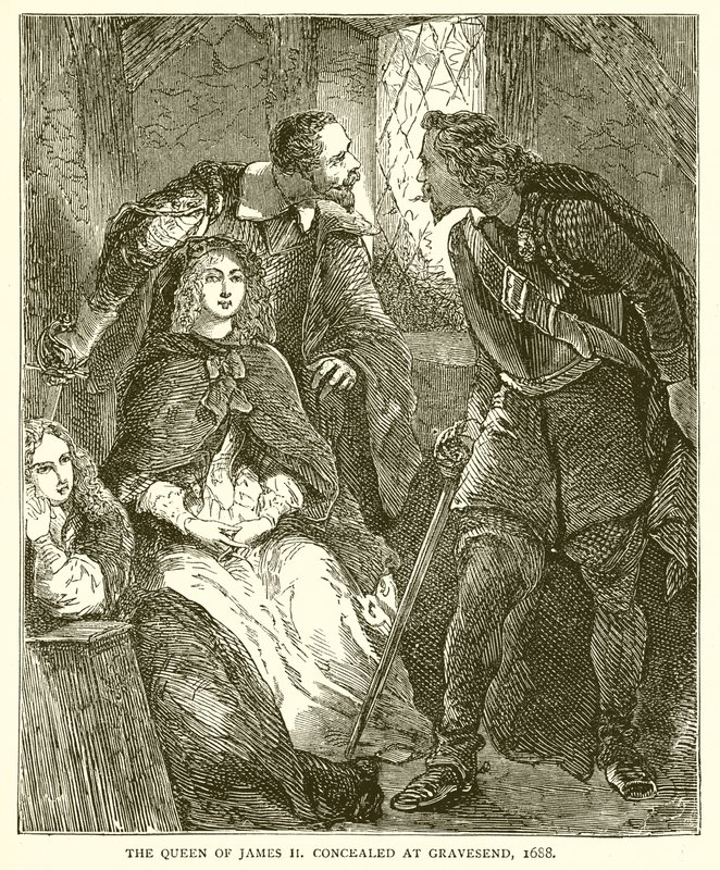 詹姆斯二世女王于1688年在格雷夫森德隐藏 作者 英语学校