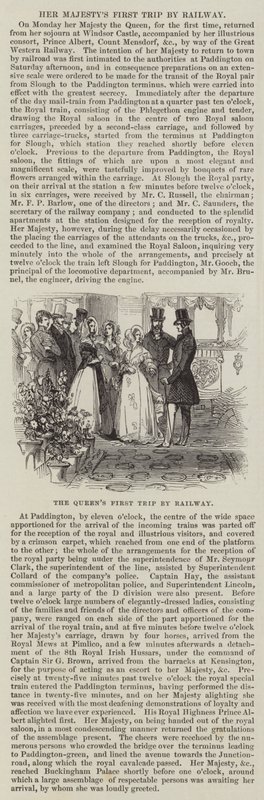 女王的第一次铁路旅行（雕版画 作者 英语学校