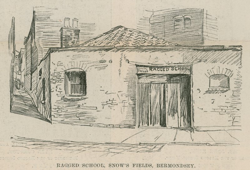 衣衫褴褛的学校联盟银禧; Ragged School，Snows FIelds，Bermondsey，London 作者 英语学校