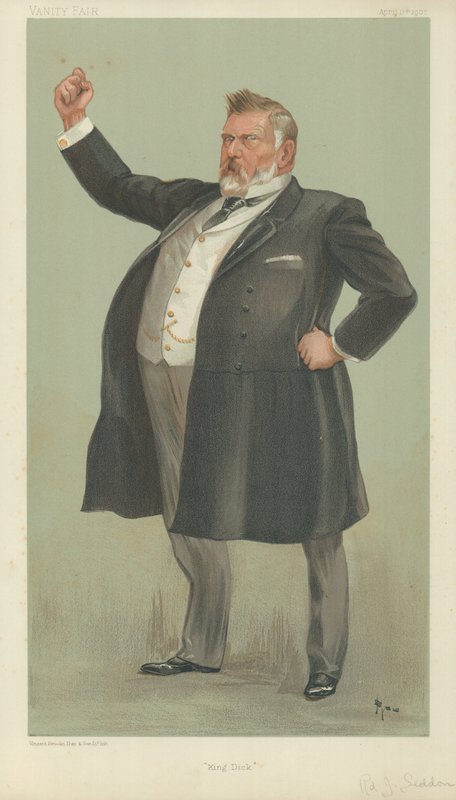 正确的理查德约翰塞登，国王迪克，1902年4月17日，名利场卡通 作者 英语学校