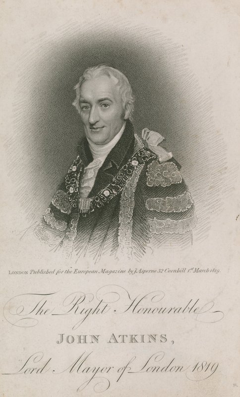 尊敬的约翰阿特金斯，1819年伦敦市长 作者 英语学校