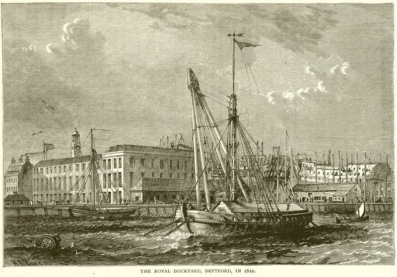 1810年，德普特福德的皇家Duckyard 作者 英语学校