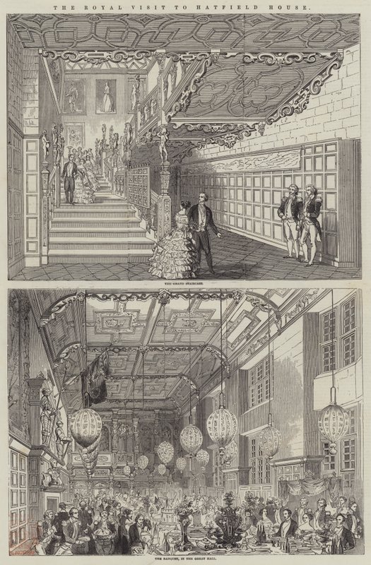 皇家访问哈特菲尔德故居（版画） 作者 英语学校
