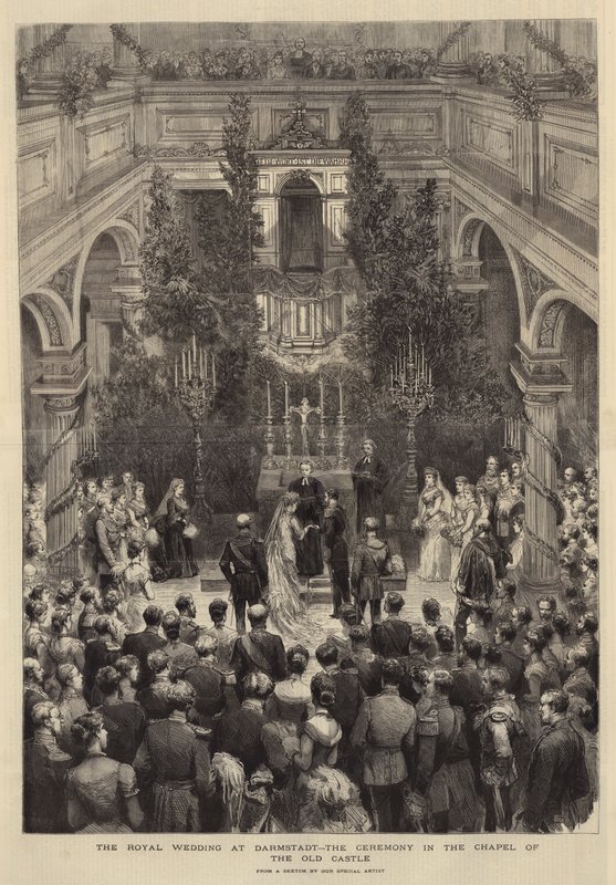 The Royal Wedding at Darmstadt, the Ceremony in the Chapel of the Old Castle (engraving) 作者 英语学校