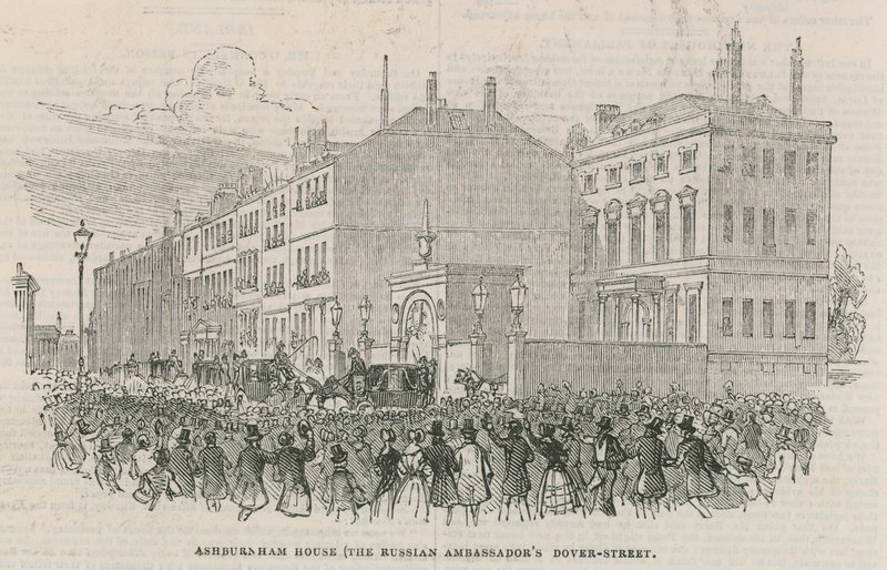 俄罗斯大使家; Ashburnham House，多佛街，伦敦 作者 英语学校