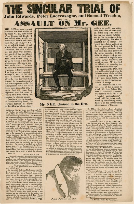 1834年袭击Gee先生的单一审判 作者 英语学校