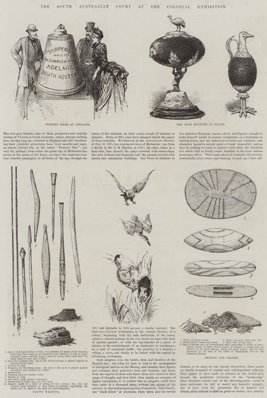 殖民展览中的南澳大利亚法院（版画） 作者 英语学校