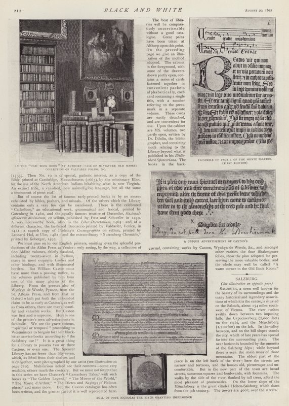 北安普敦郡奥尔索普故居的斯宾塞图书馆，斯宾塞伯爵 (石版画) 的所在地 作者 英语学校