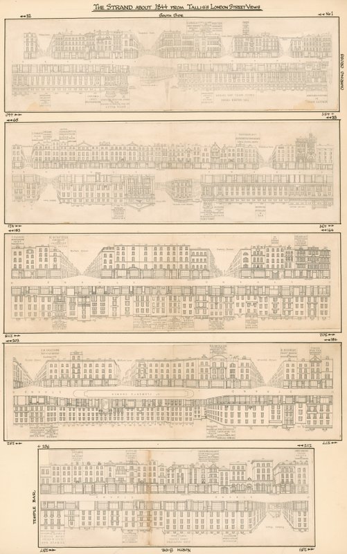 斯特兰德大约1844年从塔利斯伦敦街景 作者 英语学校