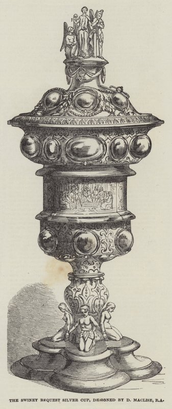 Swiney Bequest Silver Cup，由 D Maclise, RA 设计（雕刻） 作者 英语学校