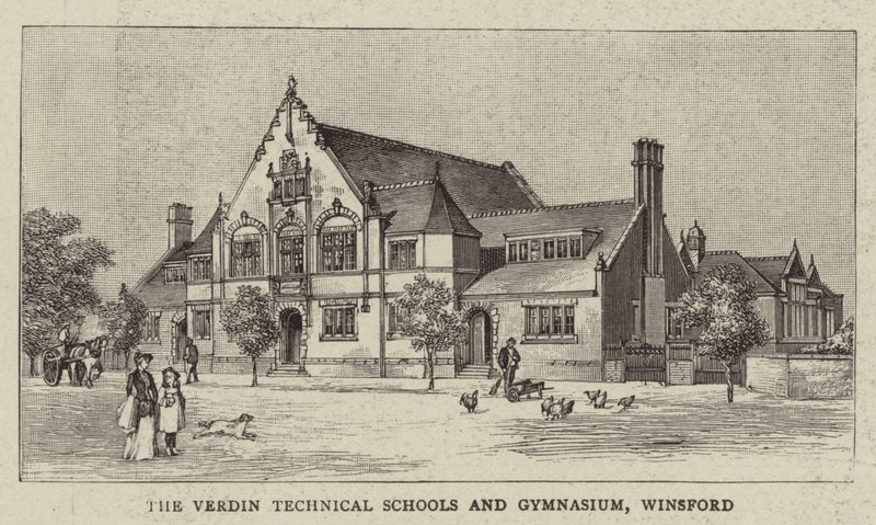 The Verdin Technical Schools and Gymnasium, Winsford (engraving) 作者 英语学校
