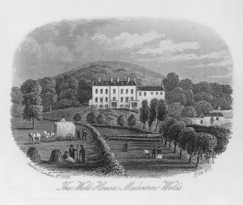 Malvern Wells的井房（雕刻）。 作者 英语学校