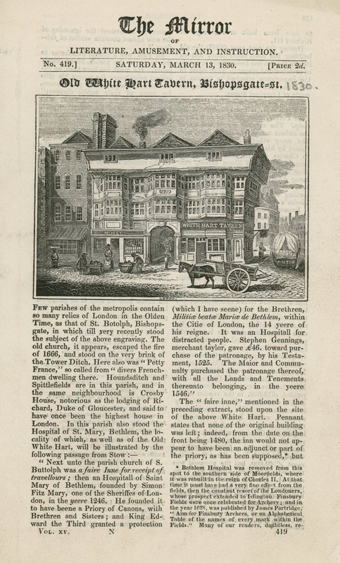 白鹿酒馆，Bishopsgate街 作者 英语学校