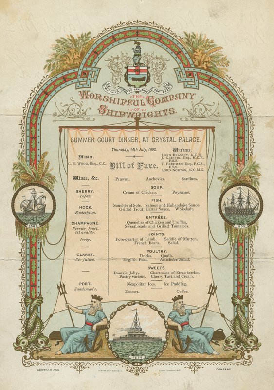 The Shipwrights Summer Court Dinner（chromolitho）崇拜公司 作者 英语学校