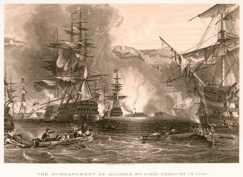 1816年埃克斯茅斯勋爵对阿尔及尔的轰炸 作者 英语学校