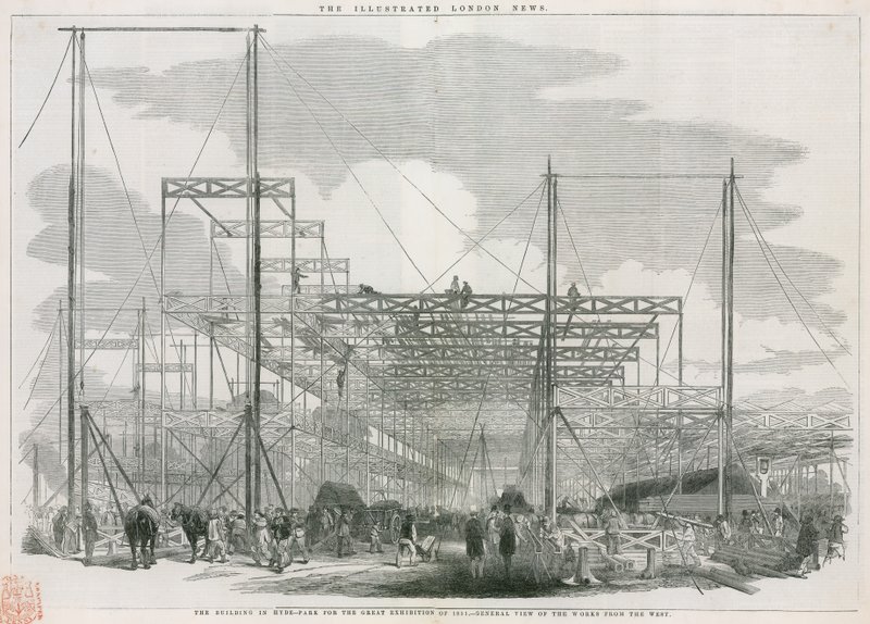 位于伦敦海德公园的建筑，用于1851年的大展 作者 英语学校