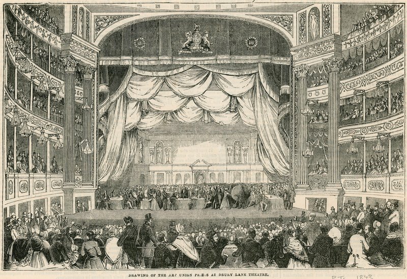 1843年，在Drury Lane剧院绘制了艺术联盟奖 作者 英语学校