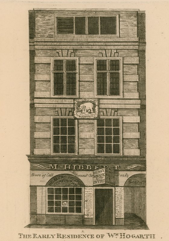 William Hogarth的早期住所，Fenchurch街，伦敦 作者 英语学校