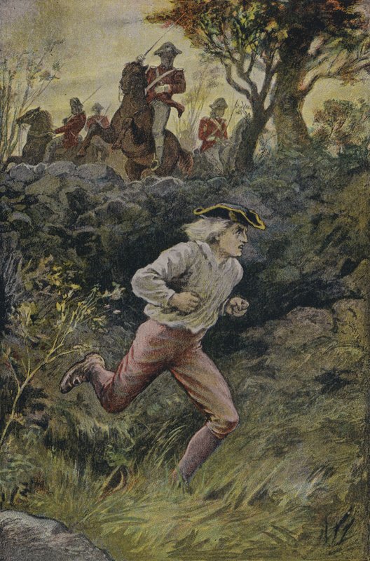 Harvey Birch的逃脱：来自The Spy的插图，作者是James Fenimore Cooper 作者 英语学校