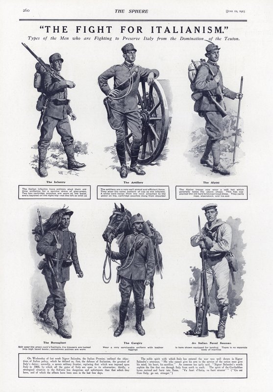 争取意大利主义，第一次世界大战，1915年 作者 英语学校