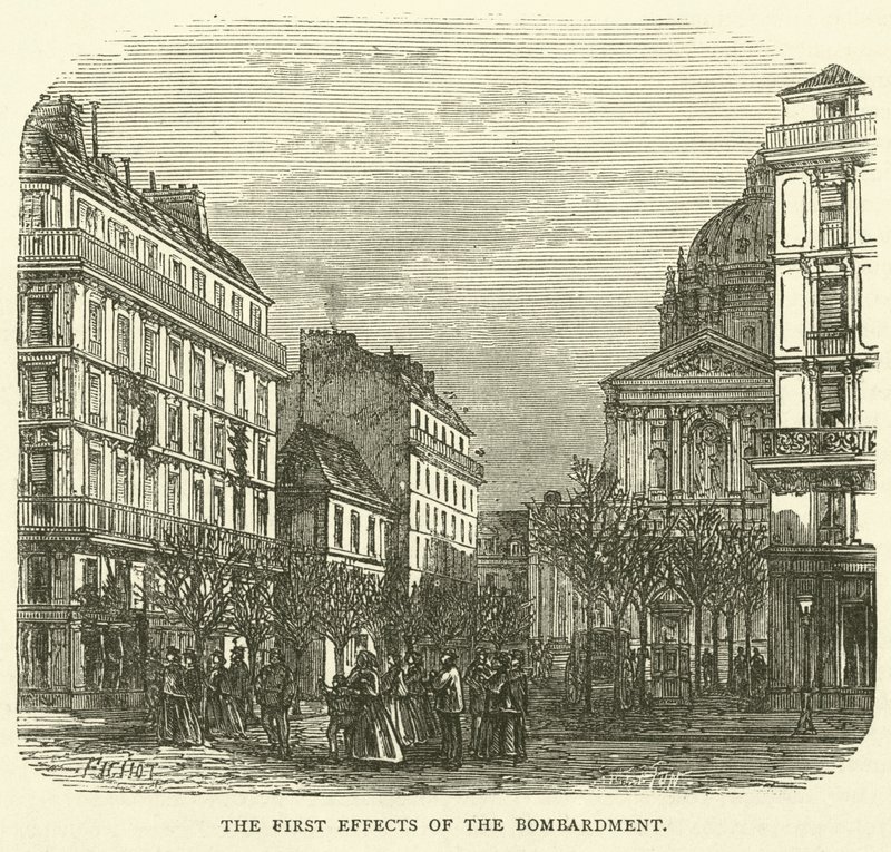 轰炸的第一个影响，1870年11月 作者 英语学校