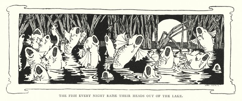 The fish every night raise their heads out of the lake (engraving) 作者 英语学校