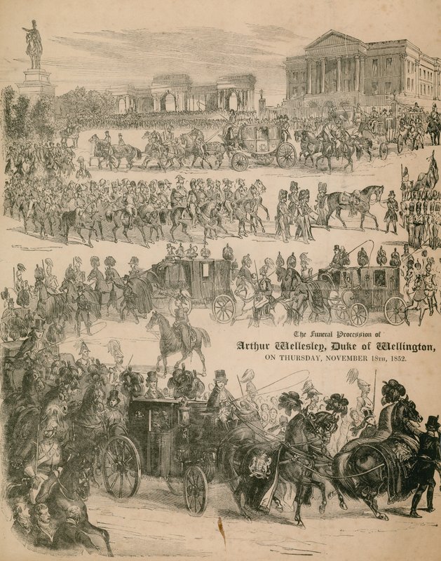1852年11月18日，惠灵顿公爵亚瑟威尔斯利的葬礼队伍 作者 英语学校