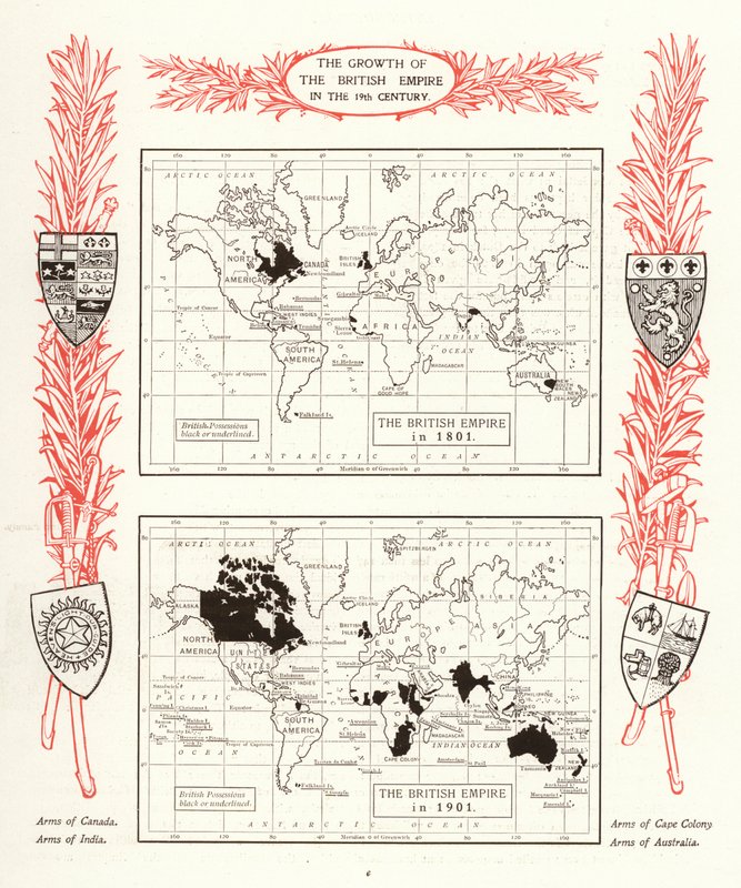 19世纪大英帝国的成长（石版画） 作者 英语学校