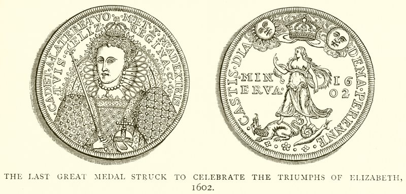 最后一枚大奖章旨在庆祝伊丽莎白的胜利，1602年 作者 英语学校