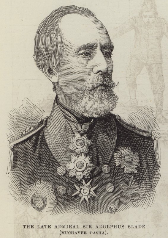 已故海军上将阿道夫-斯莱德爵士，Muchaver Pasha（雕刻）。 作者 英语学校