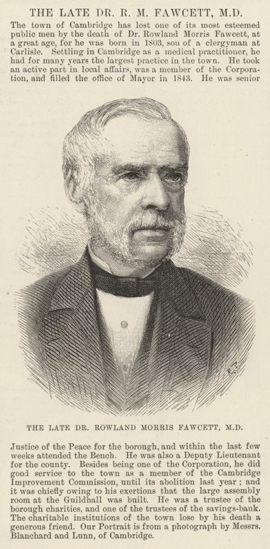 已故Rowland Morris Fawcett医生，医学博士（雕刻）。 作者 英语学校