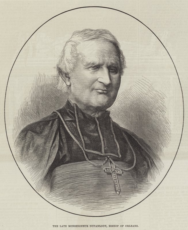 已故的 Monseigneur Dupanloup，奥尔良主教（版画） 作者 英语学校