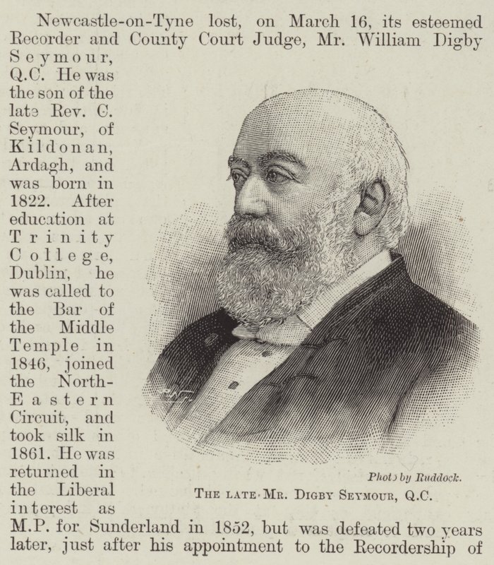 已故的 Digby Seymour 先生，QC（雕刻） 作者 英语学校