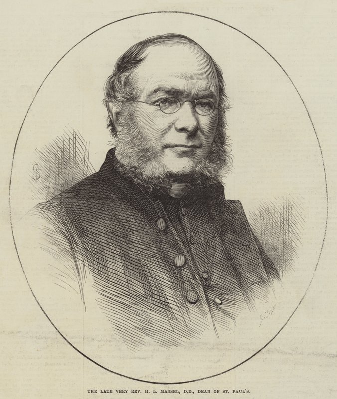 已故圣保罗教堂院长H-L-曼塞尔牧师(Very Reverend H L Mansel, DD)（雕刻）。 作者 英语学校