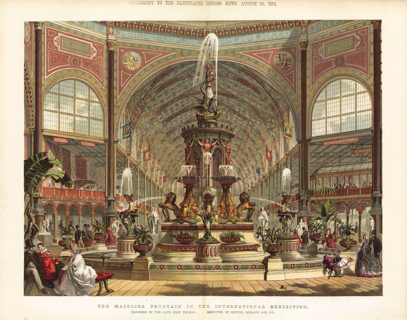 1862年国际展览中的珐琅喷泉 作者 英语学校