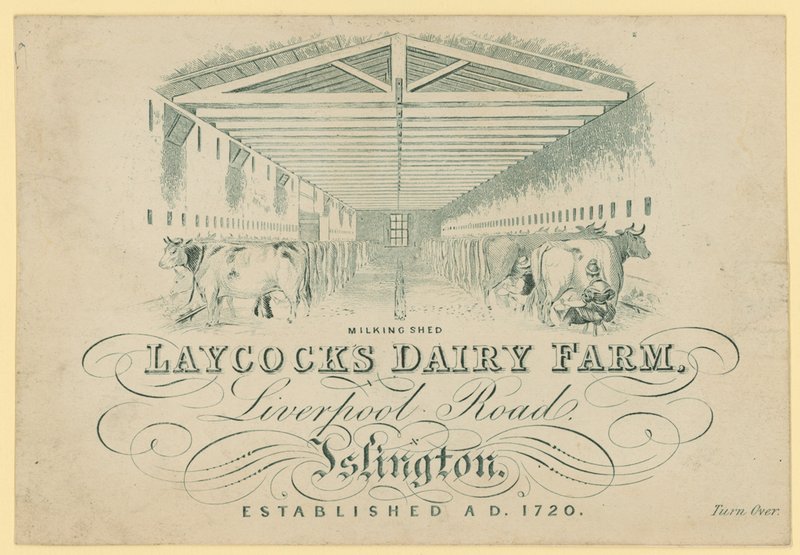 挤奶棚，Laycocks Dairy Farm，利物浦路，伊斯灵顿 作者 英语学校