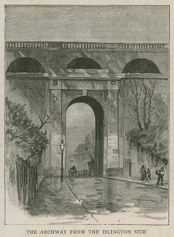 Highgate Archway的新型防自杀栏杆：Islington一侧的拱门 作者 英语学校