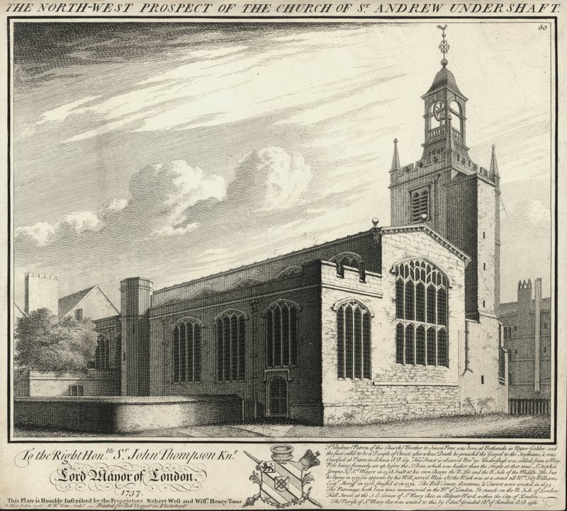 St Andrew Under Shaft教堂的西北前景 作者 英语学校