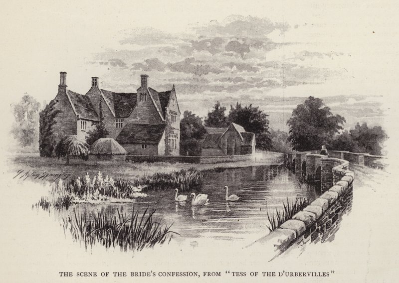 The scene of the brides confession, from Tess of the DUrbervilles (litho) 作者 英语学校