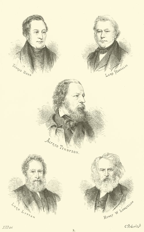 Thomas Hood，Lord Macaulay，Alfred Tennyson，Lord Lytton，Henry W Longfellow 作者 英语学校