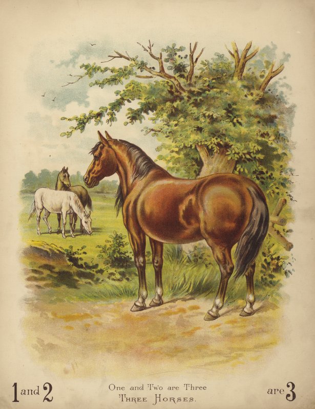 三匹马（chromolitho） 作者 英语学校