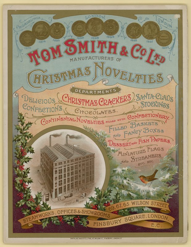 Tom Smith＆Co Ltd，圣诞新奇，圣诞饼干，宣传册封面 作者 英语学校