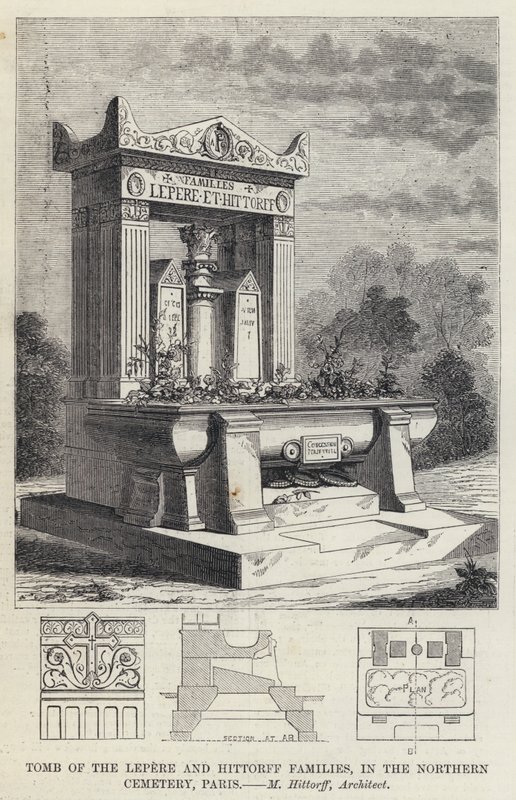Tomb of the Lepere and Hittorff Families, in the Northern Cemetery, Paris (engraving) 作者 英语学校