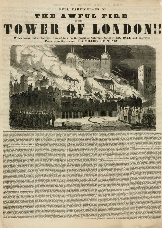 伦敦塔火，1841年 作者 英语学校