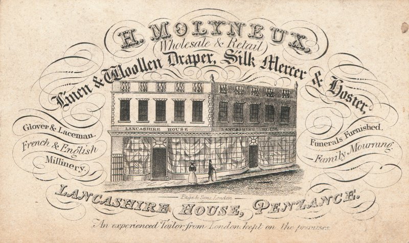 交易卡，H Molyneux 作者 英语学校