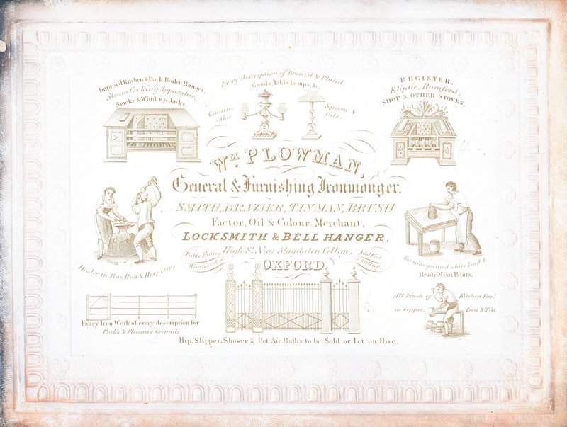 交易卡，William Plowman 作者 英语学校