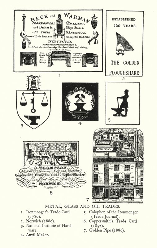 Trade signs: Metal, Glass and Oil Trades (litho) 作者 英语学校